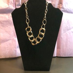Silver Tone Chain Linked Necklace